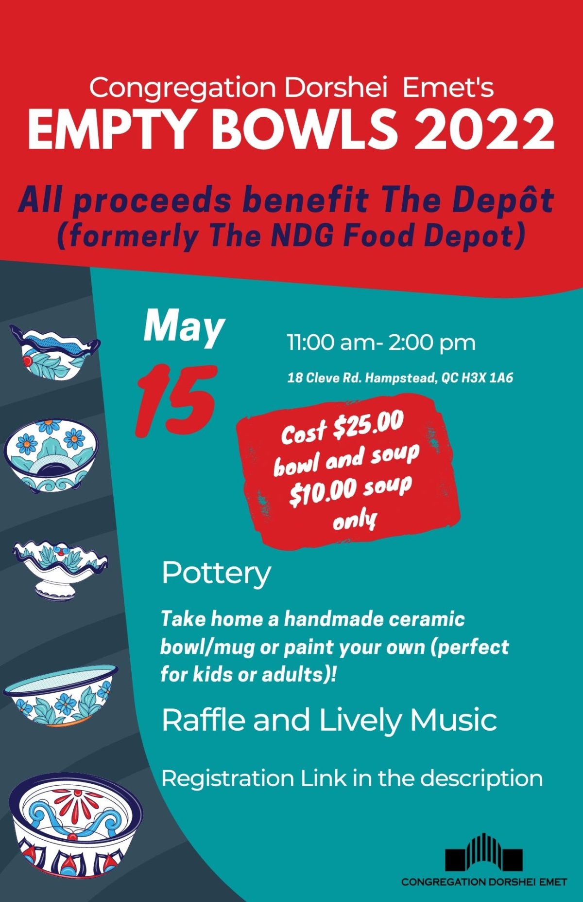 Empty Bowls Fundraiser for Le Dépôt GlobalNews Events