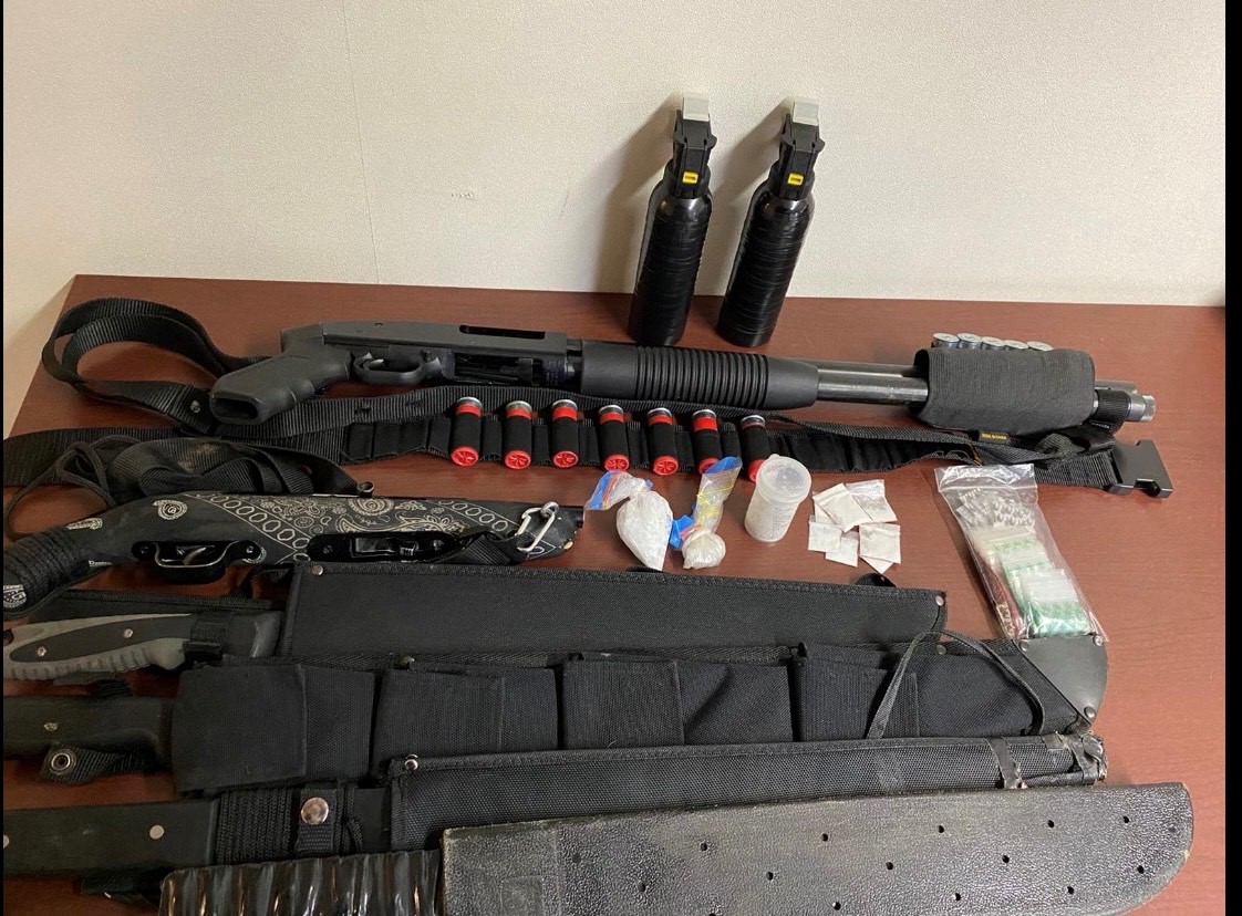 Weapons and drugs seized by Dauphin RCMP.