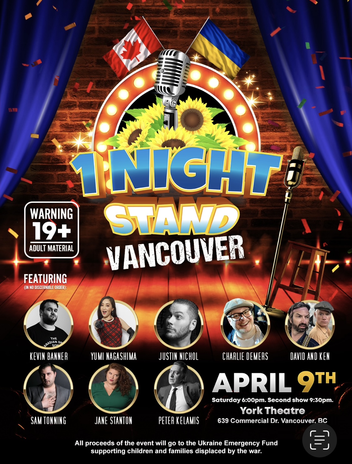 1 NIGHT STAND: UKRAINE COMEDY FUNDRAISER - image