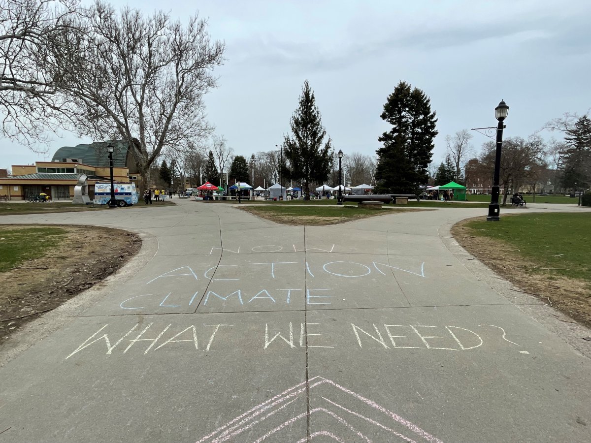 Chalk art leading the way to EarthFest 2022. 