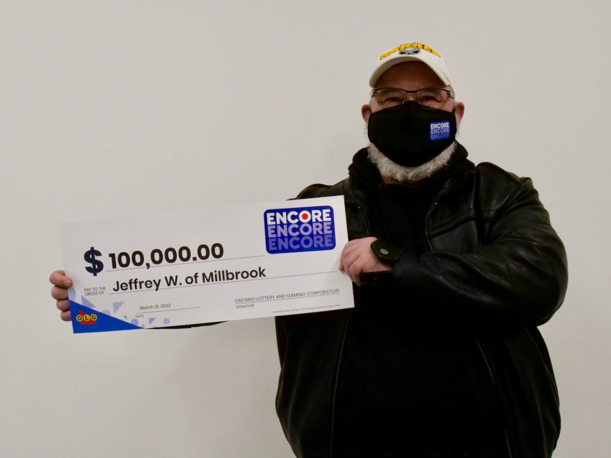 A Millbrook man claimed $100,000 on an Encore ticket as part of a Lotto 6/49 draw in March 2022.