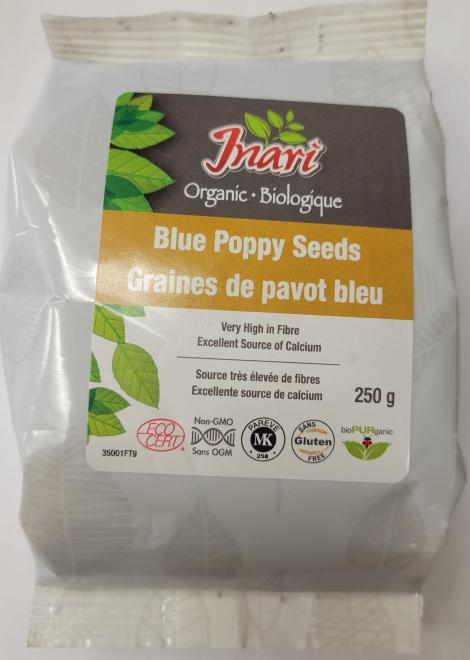 Inari brand Organic Blue Poppy Seeds.