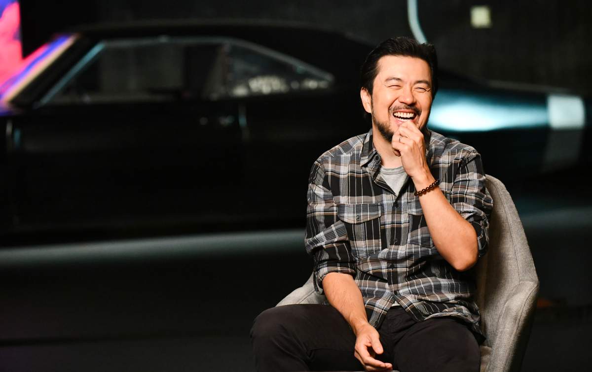 Director Justin Lin speaks during an interview at the F9 Fest event on the Universal Studios backlot celebrating F9: The Fast Saga (Director's Cut) on September 15, 2021 in Universal City, California. The F9: The Fast Saga (Director's Cut) will be available on Digital Now and releasing on Blu-ray Sept. 21, 2021.