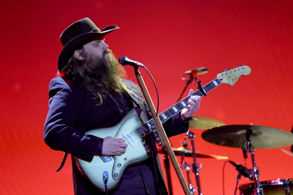Chris Stapleton performs onstage during the 57th Academy of Country Music Awards at Allegiant Stadium on March 07, 2022 in Las Vegas, Nevada.