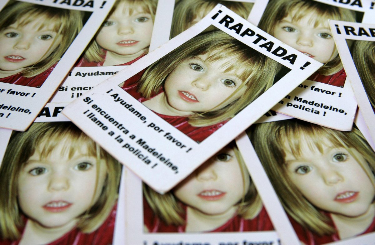 Business card sized leaflets showing missing girl Madeleine McCann, which were handed out to fans during the Espanyol v Sevilla Uefa Cup final at Hampden Park in Glasgow.