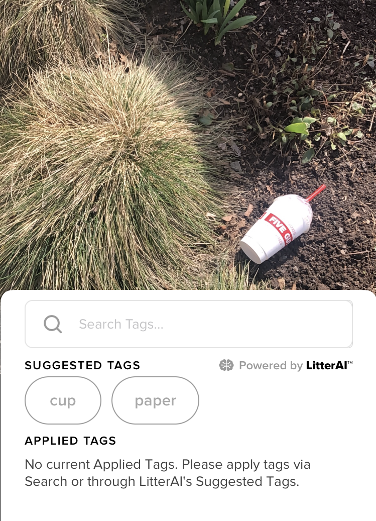Litterati allows users to photograph and tag litter to help create a map of litterbug hotspots in the area.