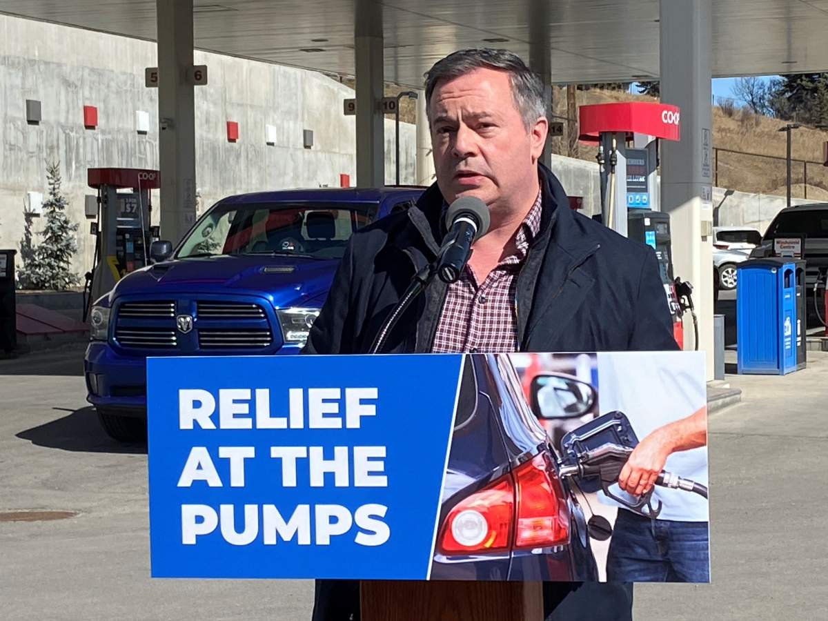 premier kenney alberta gas tax