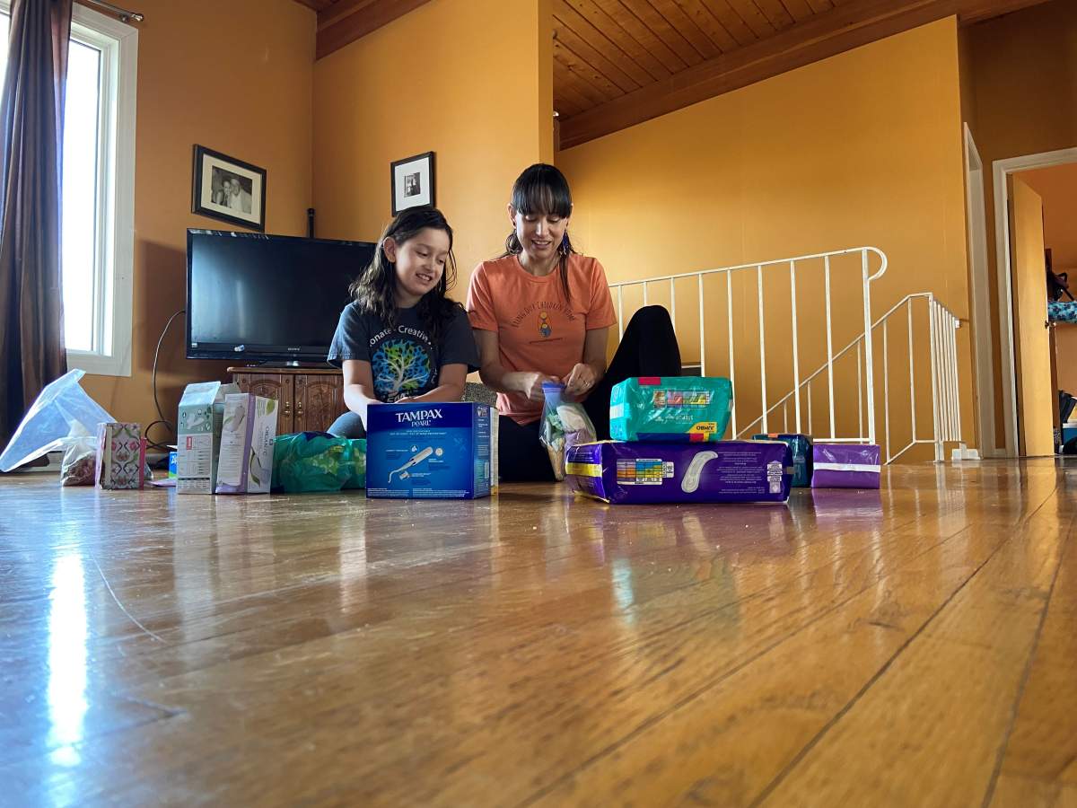 Assembling moon time bags.