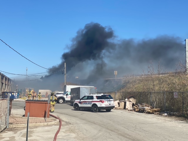 According to Zvanitajs, the wind drove the fire up the southern embankment of Highway 407, and cause a grass fire spanning approximately one-acre.