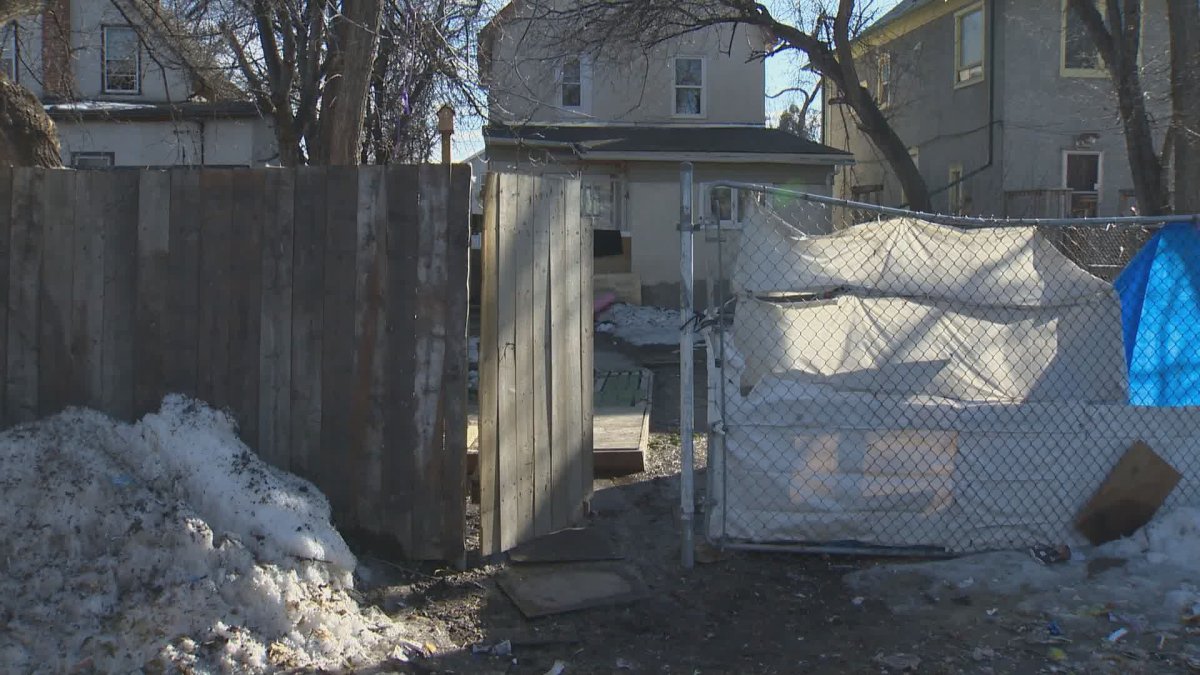 The police investigation led to this home on Pritchard Avenue in Winnipeg.