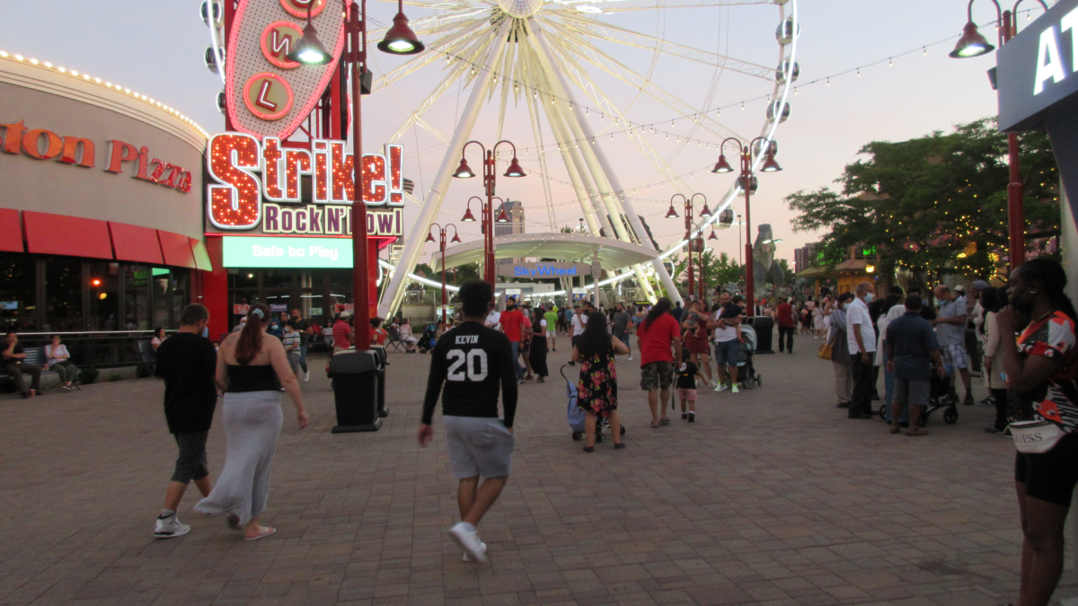 A picture of Clifton Hill in Niagara Falls on the evening of July 24, 2020. 