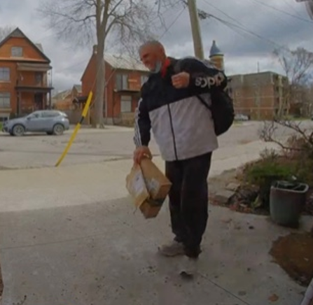 Police in Kingston are looking to identify an alleged porch pirate.