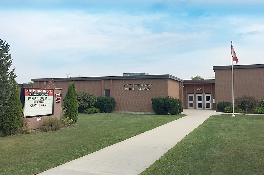 Sir Isaac Brock Public School at 80 St. Lawrence Boulevard.