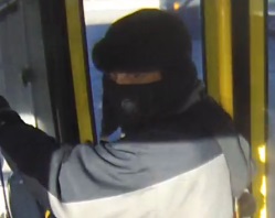 Surveillance video image of a man suspected of groping a teenage girl on a bus in southwest Edmonton on Tuesday, Nov. 2, 2021.