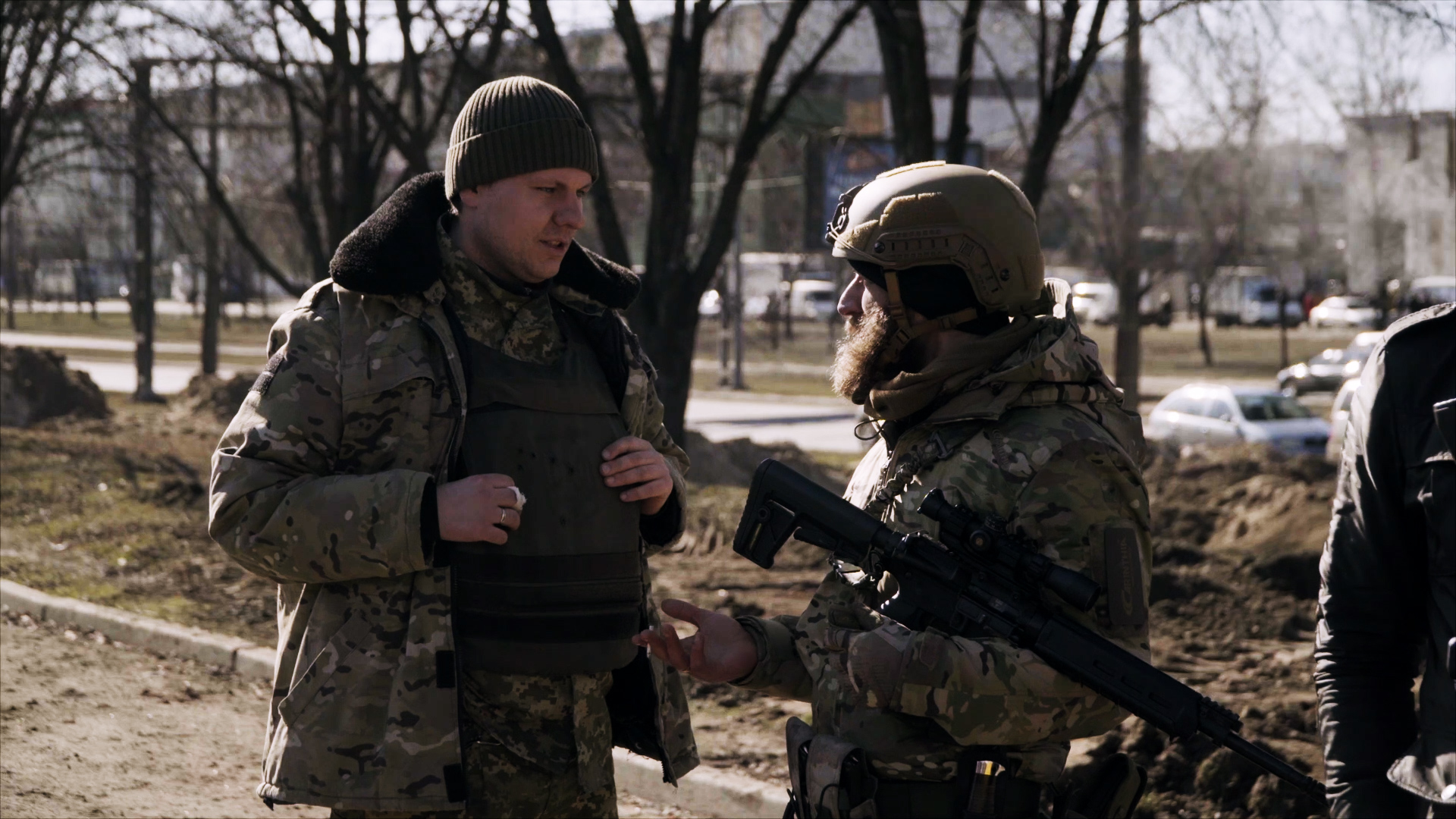 Members of the territorial defence in Kyiv.