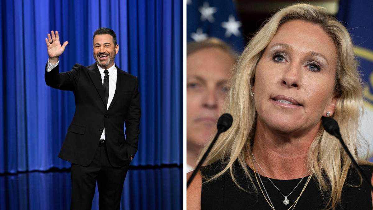 Jimmy Kimmel and Marjorie Taylor Greene