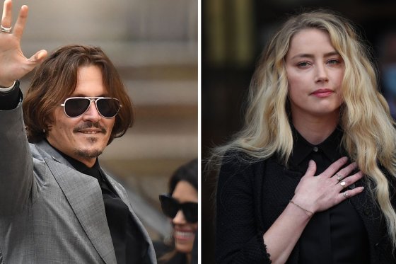 Johnny Depp and Amber Heard outside the High Court in London on the final day of hearings in Johnny Depp's libel case against the publishers of The Sun and its executive editor, Dan Wootton.