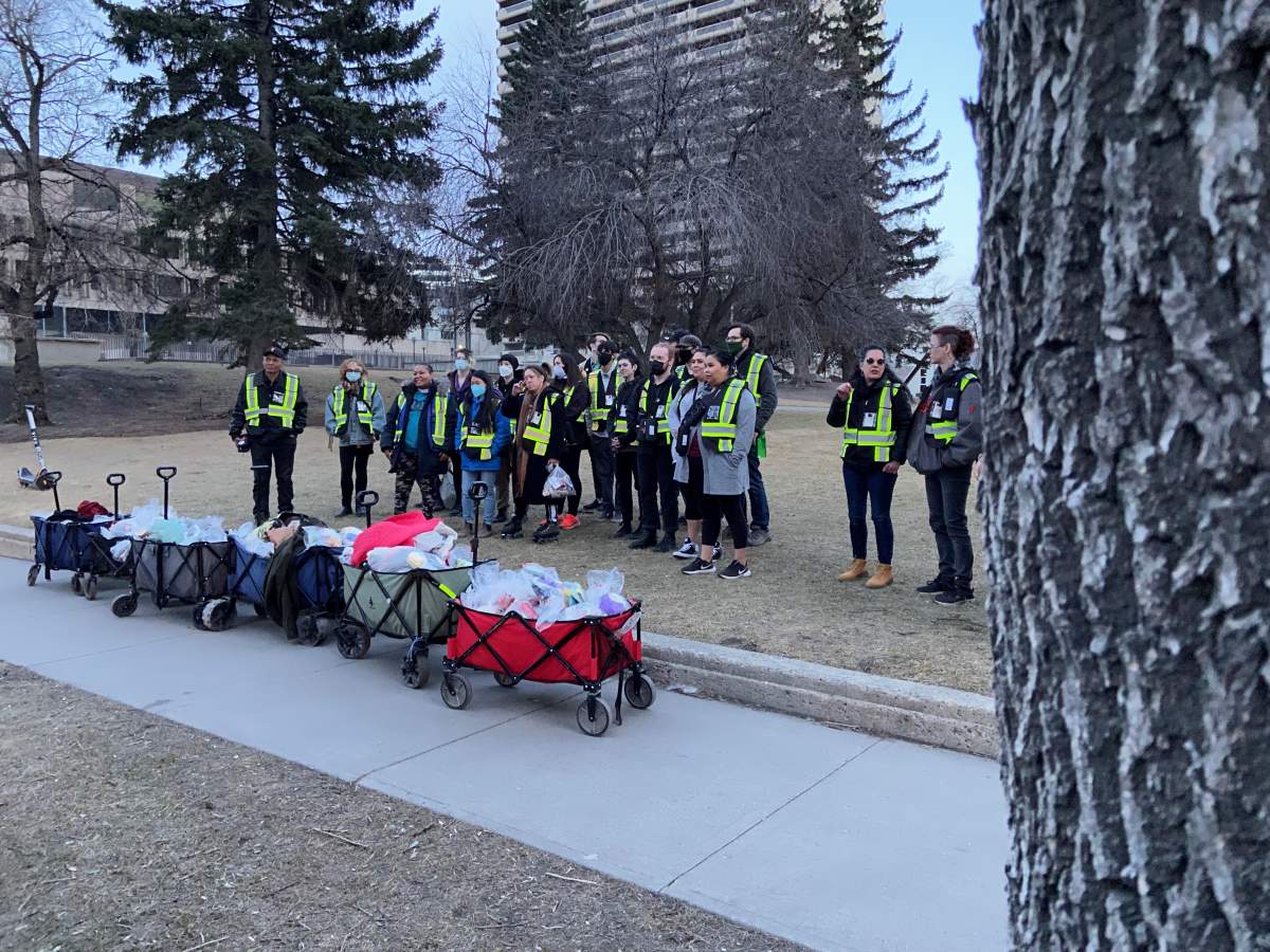 Bear Clan Patrol before heading out on Friday night.