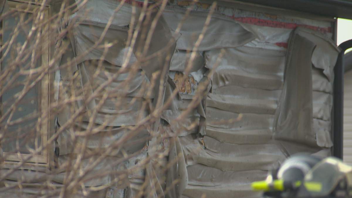 A south Lethbridge fire also damaged a neighbouring house. Apr. 5, 2022.