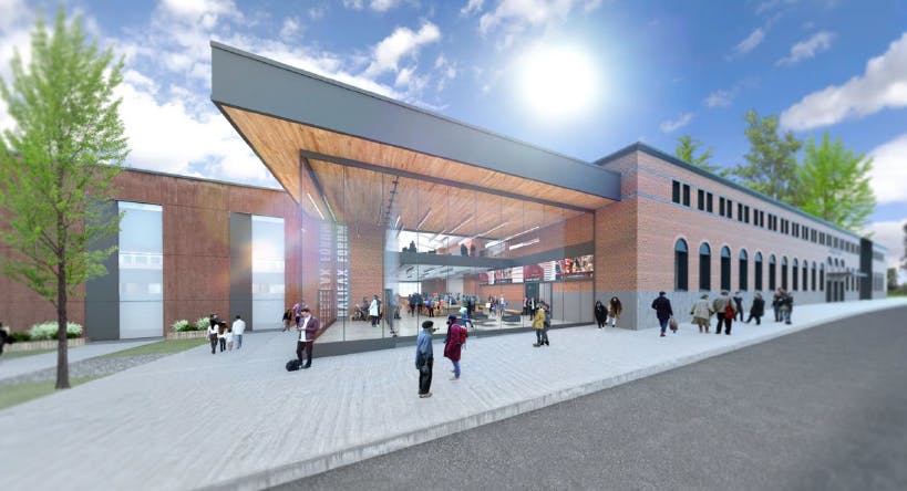 The concept for the Halifax Forum’s concourse and streetscape.