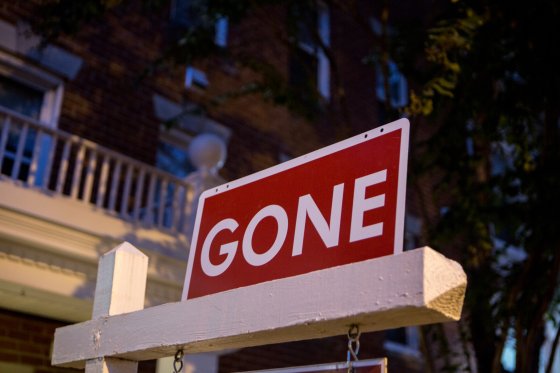sign saying gone