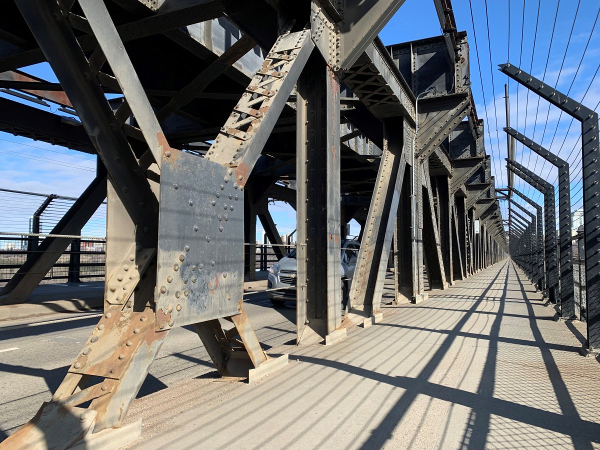 Edmonton's High Level Bridge pictured on Friday, April 1, 2022.
