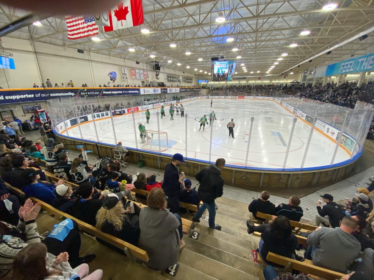 Wayne Fleming arena during game 2 of the WHL first round on Saturday night.