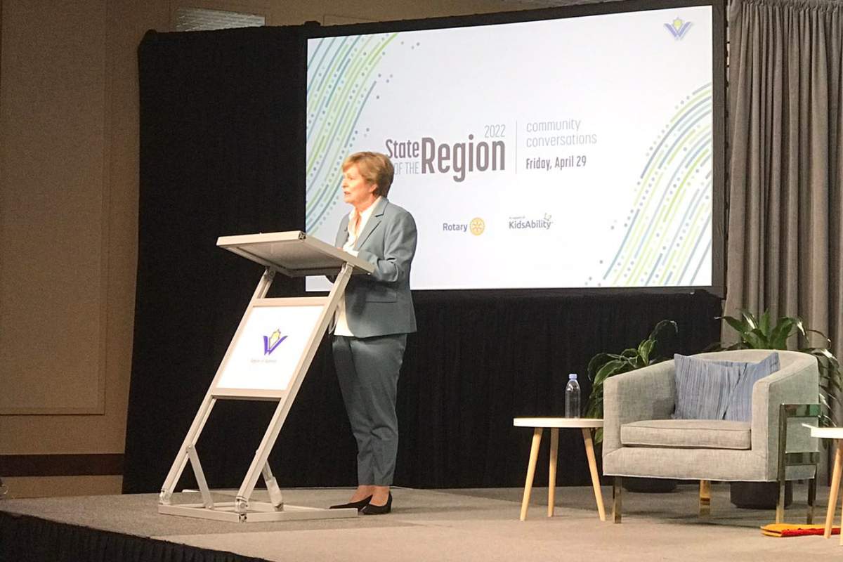 Waterloo Regional Chair Karen Redman gives her annual state of the region address.