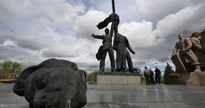 Kyiv workers accidentally behead Soviet statue while struggling to remove it – National