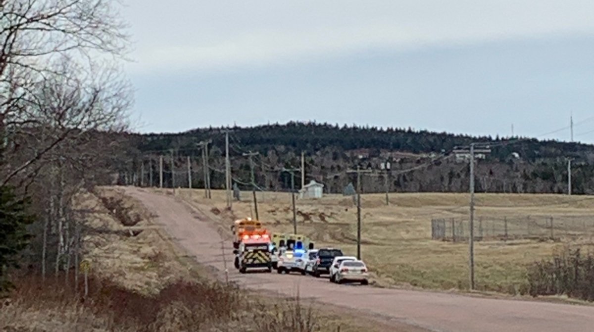 A girl was sent to hospital with life-threatening injuries after an incident involving a school bus in Dorchester, N.B.