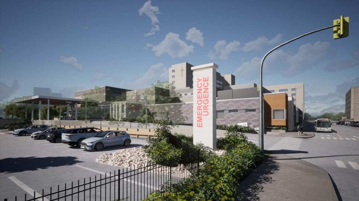 An artists rendering shows how the new emergency department at St. Boniface hospital is expected to look when finished. The St. Boniface Foundation Hope & Healing Radiothon will be taking over the airwaves on 680 CJOB from 9 a.m. to 6 p.m. Friday.