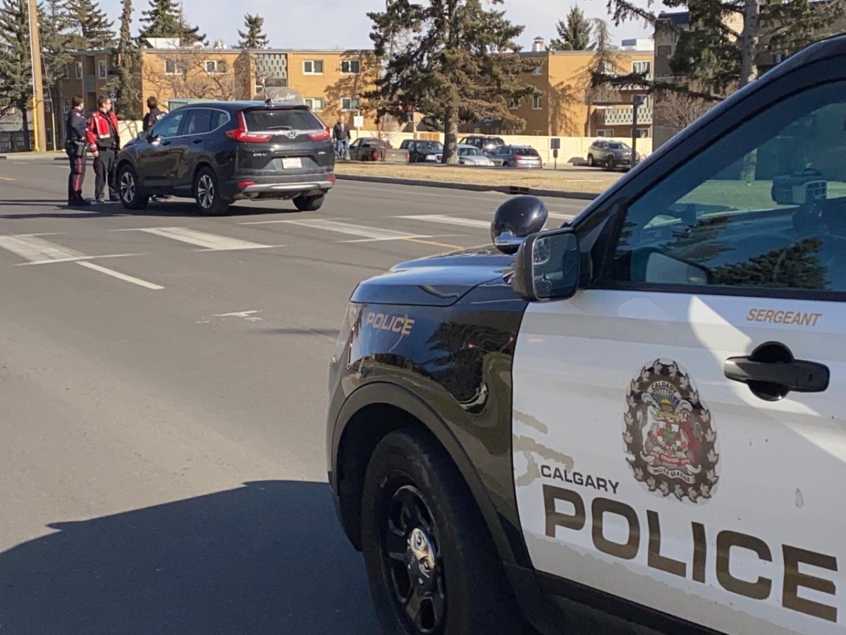 Emergency services are helping a pedestrian involved in a traffic incident in southeast Calgary on Monday afternoon.