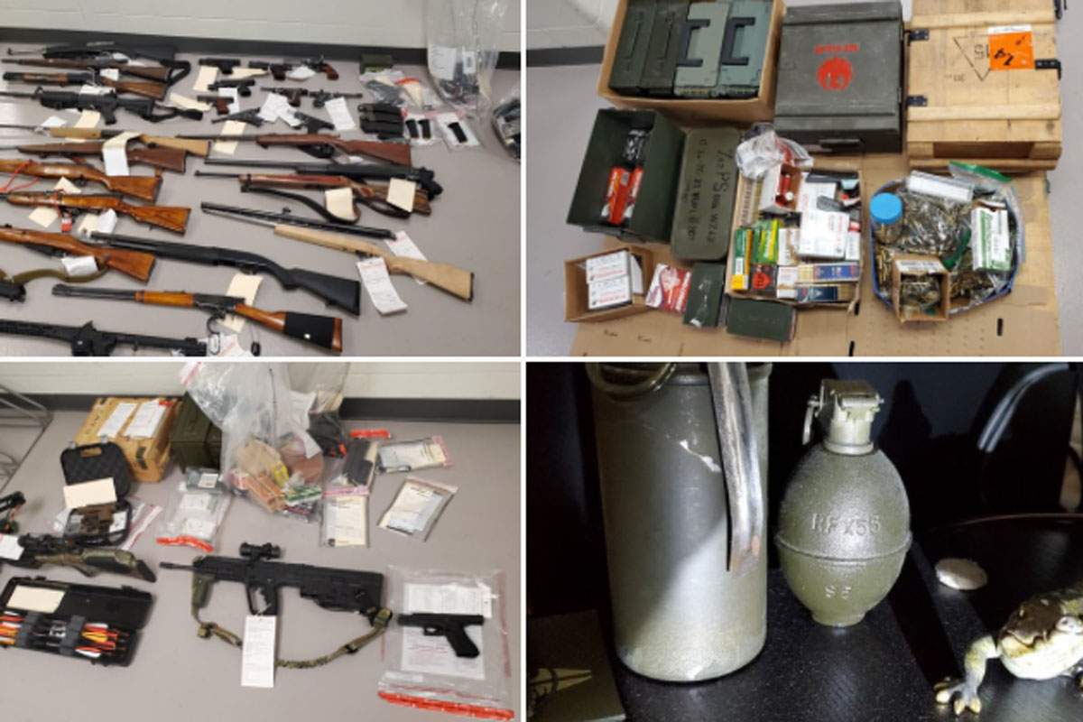 Waterloo Regional Police raided the two homes after a gunshot call in Kitchener.