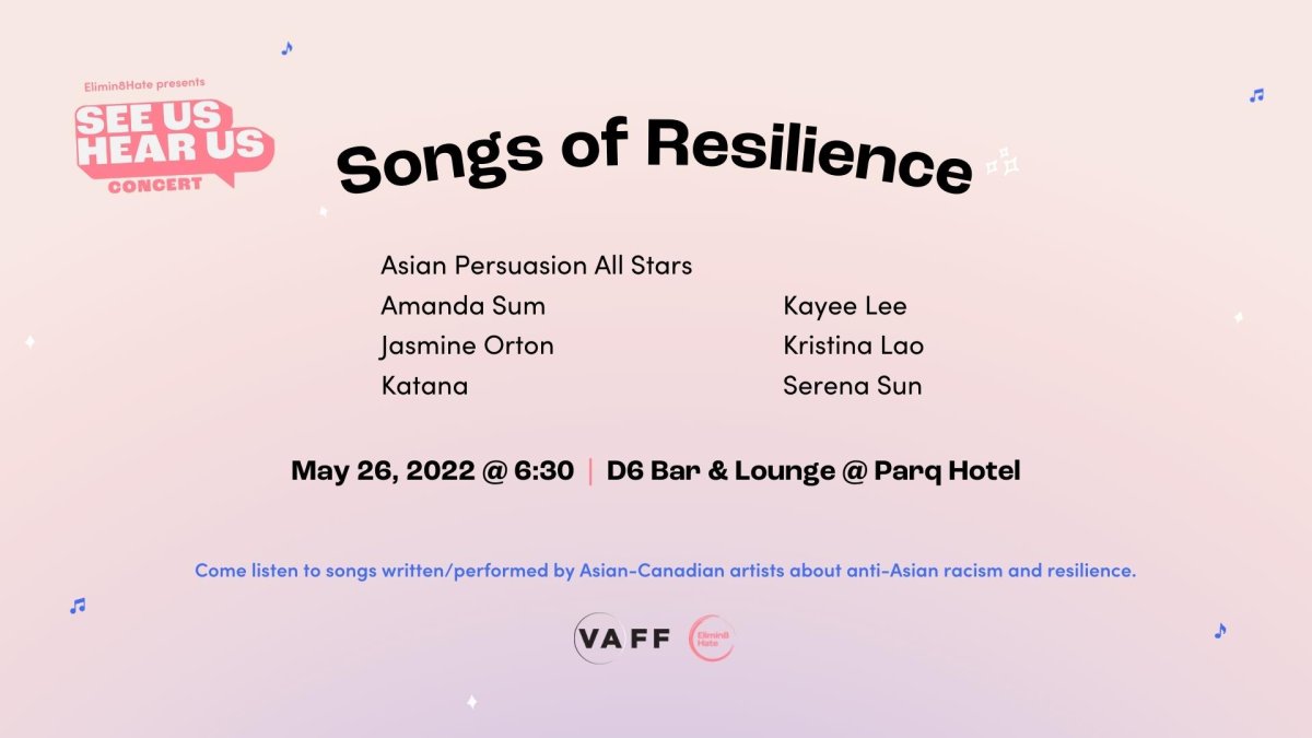 See Us, Hear Us: Songs of Resilience presented by the Vancouver Asian Film Festival and Elimin8Hate - image