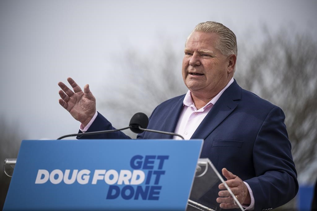 Ontario Premier Doug Ford makes an announcement.