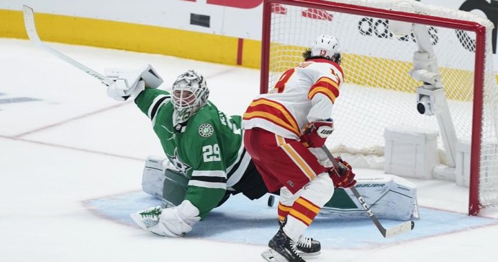 Calgary Flames even series with win over Dallas Stars Monday night