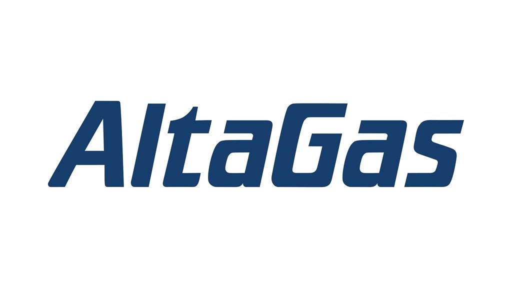 The logo for AltaGas Ltd. is shown. AltaGas Ltd. says it has signed a deal to sell its Alaskan utilities business to TriSummit Utilities Inc. $1.025 billion. 