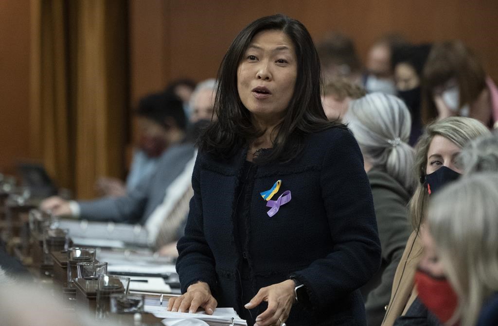 Minister of Economic Development, Minister of International Trade and Minister of Small Business and Export Promotion Mary Ng rises during Question Period, Thursday, March 24, 2022 in Ottawa. 