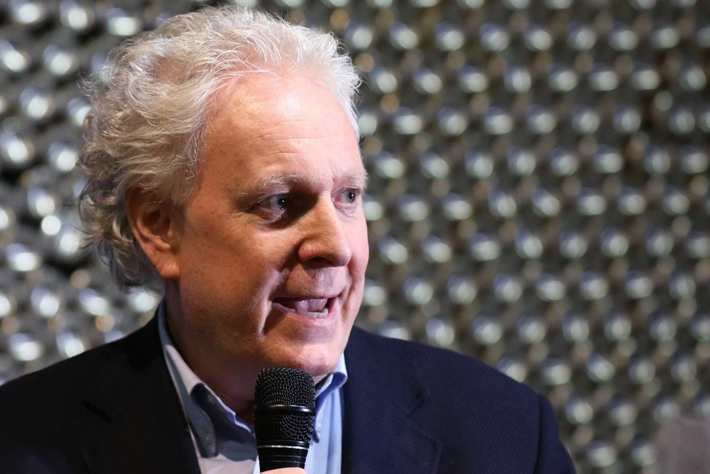 Jean Charest formally launches his campaign for the Conservative leadership campaign at an event in Calgary, Alta. on Thursday, March 10, 2022. 
