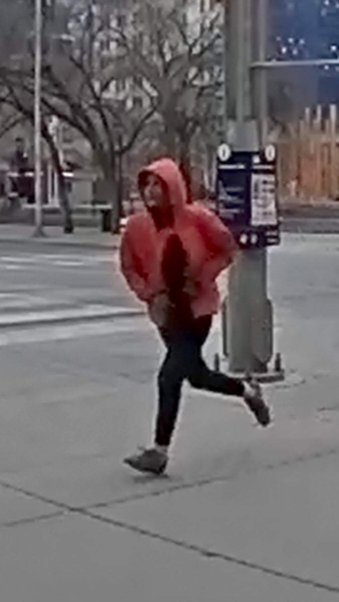 A picture of the woman police say was involved in an unprovoked assault on a man at the City Hall CTrain station on April 18.