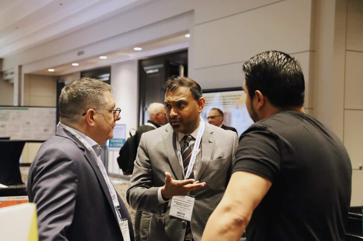 Ranjith Narayanasamy, President & CEO, PTRC talks to attendees at the Williston Basin Petroleum Conference in Regina