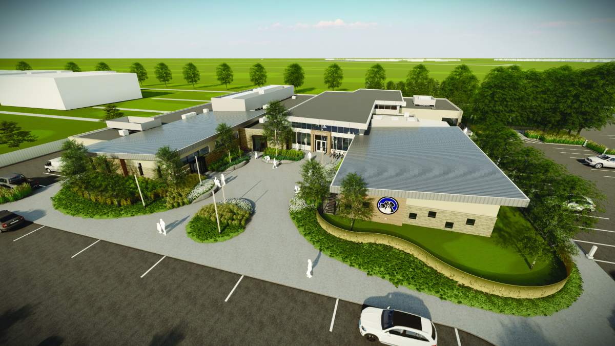 Exterior of new animal community centre coming up in Regina