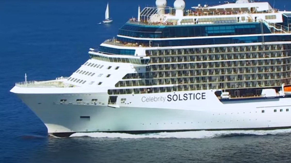 A screenshot of the cruise ship Celebrity Solstice.