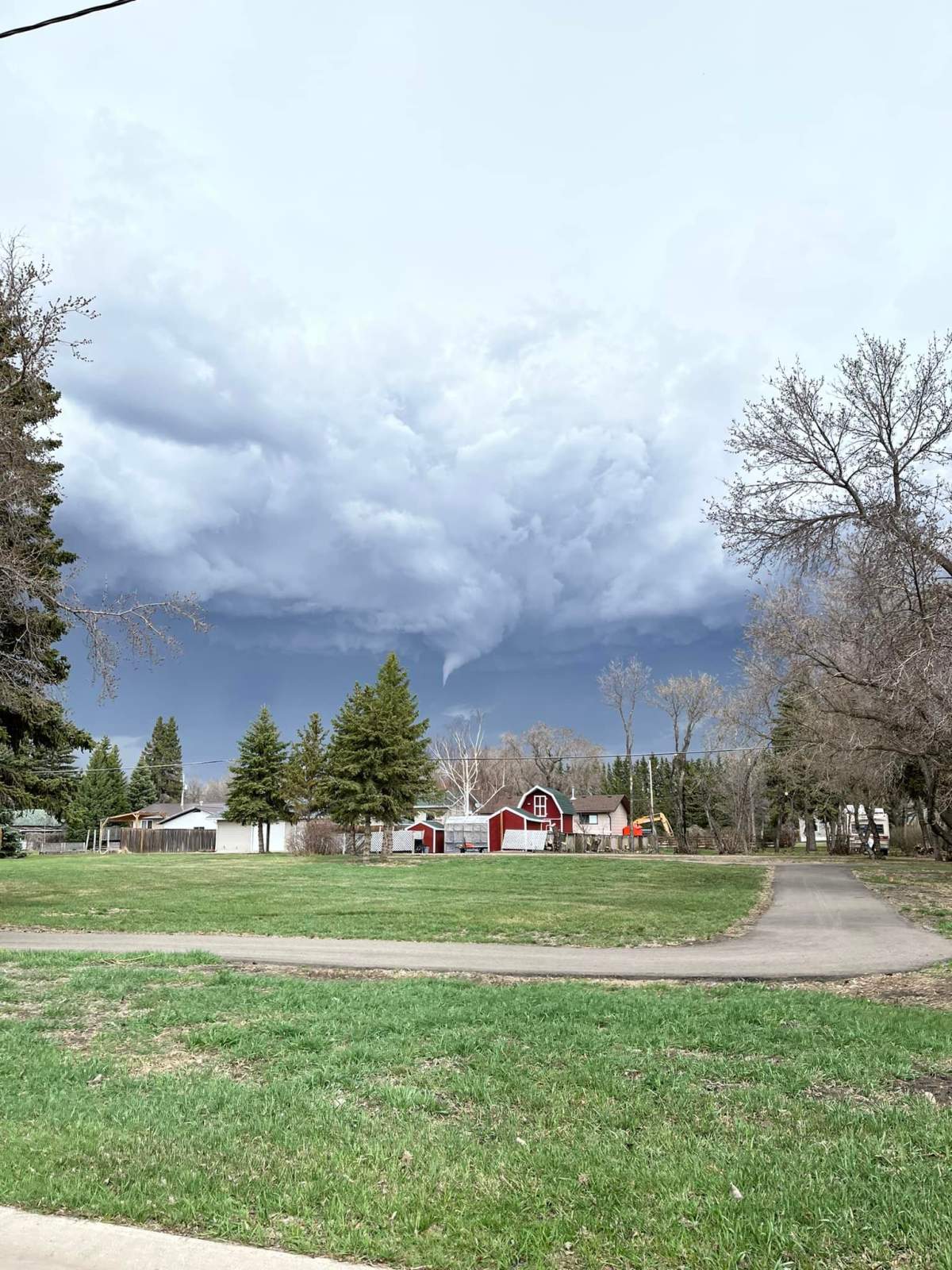 Funnel Clouds seen by a resident near Regina over the weekend.