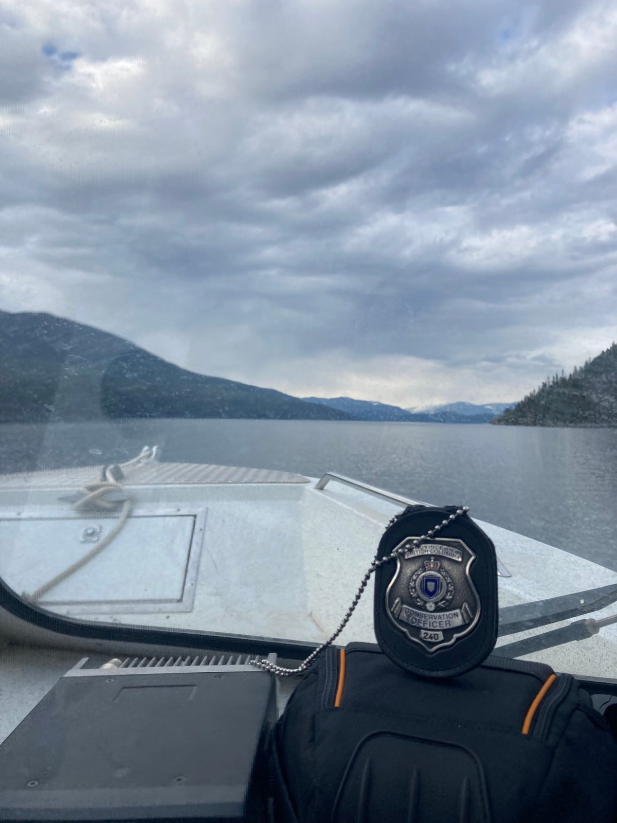 BCCOS were out on Shuswap Lake conducting angling inspections.