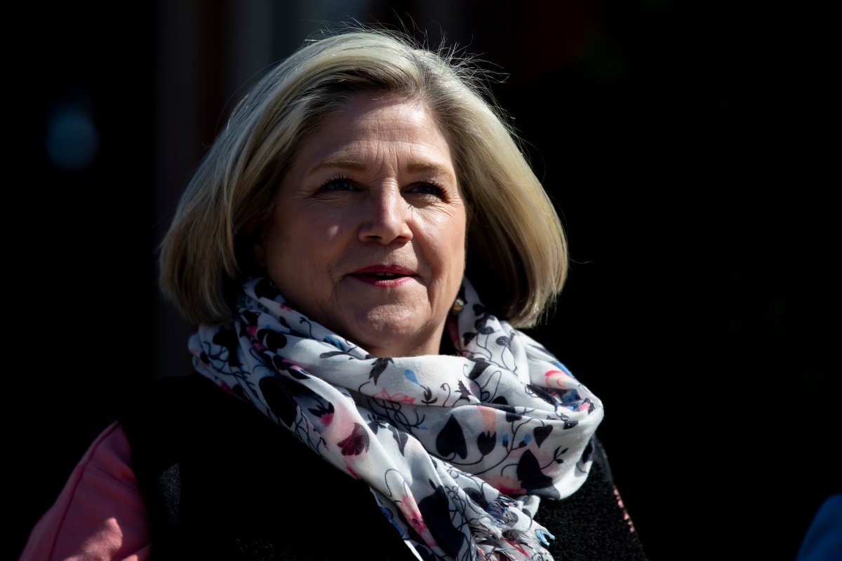 Ontario NDP Leader Andrea Horwath visits maple fest, as she campaigns in Bowmanville, Ont., Saturday, May 7, 2022. THE CANADIAN PRESS/Chris Young.