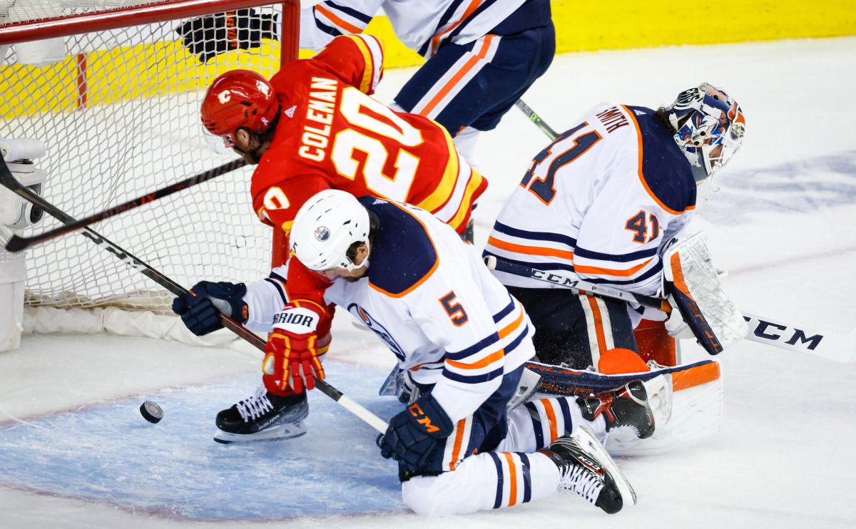 Andersson and Mangiapane Score Big in Flames 9-6 Win Over Oilers