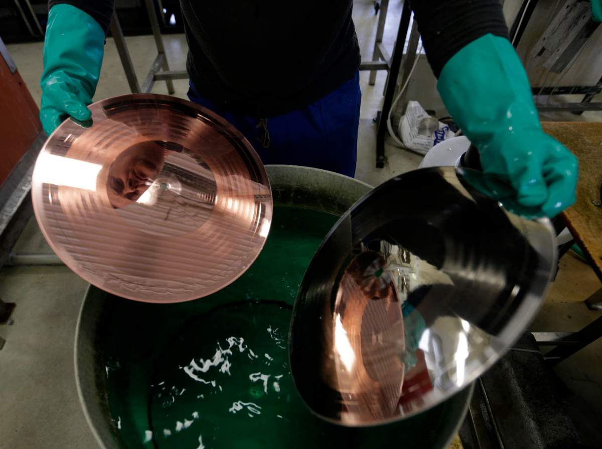 A vinyl record plant in Czech Republic.