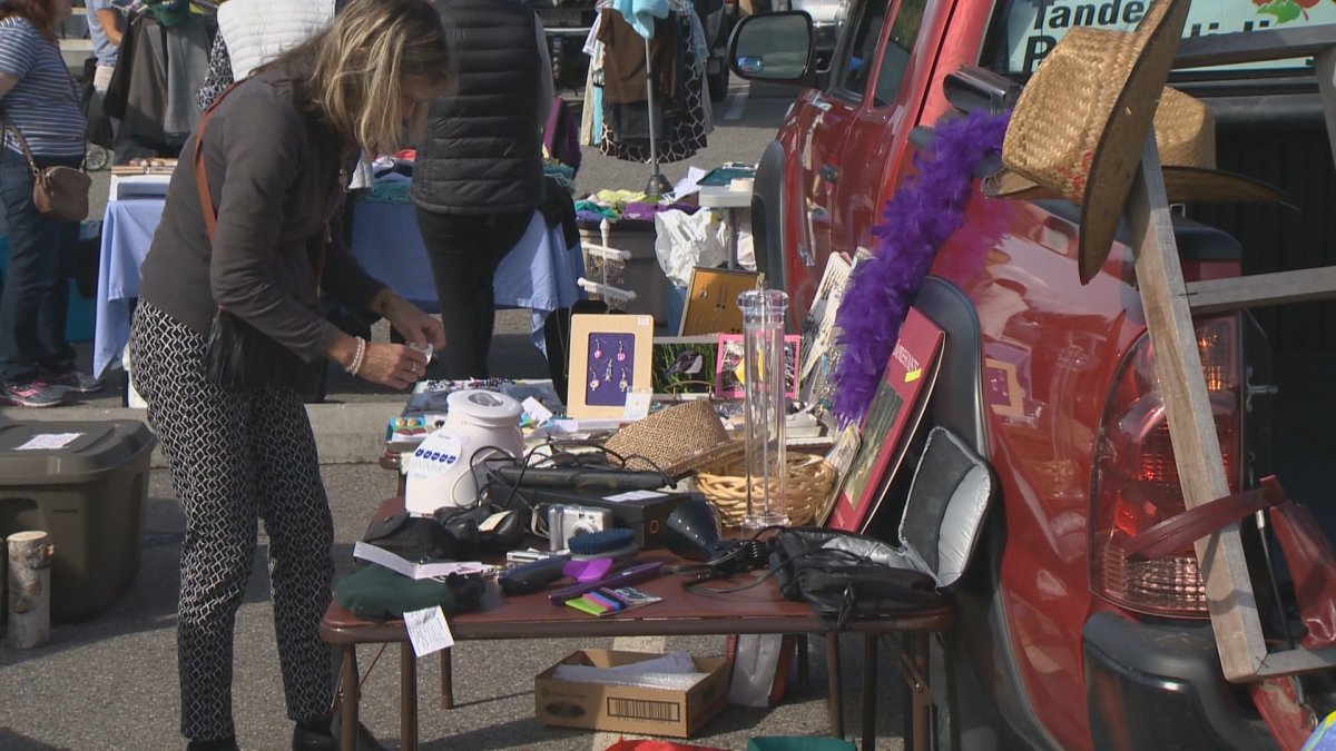 The waste reduction office says the semi-annual trunk sale is the largest garage sale in the Central Okanagan, with more than 150 vendors selling “stuff straight from the trunks of their vehicles.”.