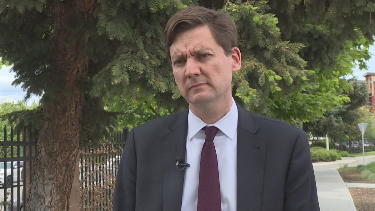 B.C. Attorney General David Eby during an interview with Global News.